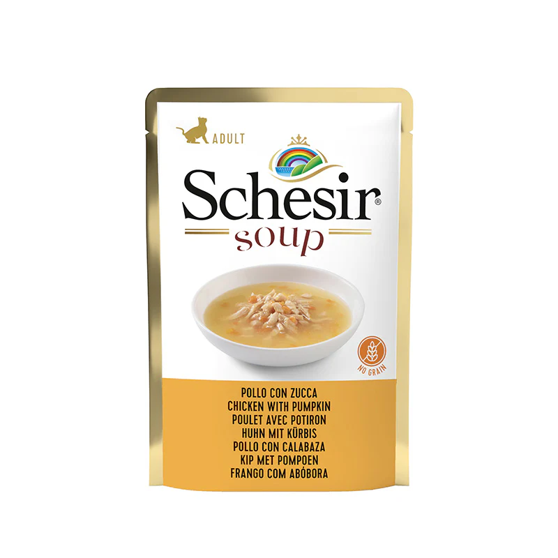 Schesir Cat Wet Soup-Chicken with Pumpkin[Weight - 85g] (Min Order 85g - 20pcs)