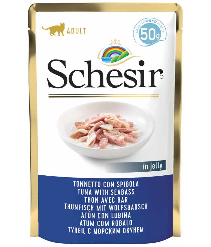 Schesir Cat Pouch-Wet Food Tuna with Seabass- (Min Order 50g - 30pcs)[Weight - 50g]