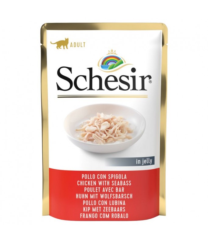 Schesir Cat Pouch Jelly Chicken With Seabass 85gm[Weight - 85g]