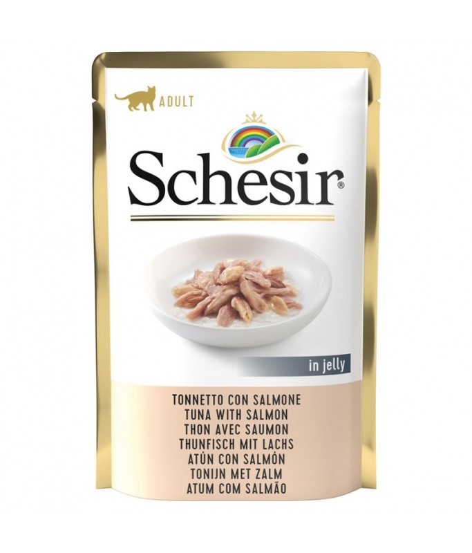 Schesir Cat Pouch Jelly Tuna With Salmon 85gm[Weight - 85g] (Min Order 85g - 20pcs)