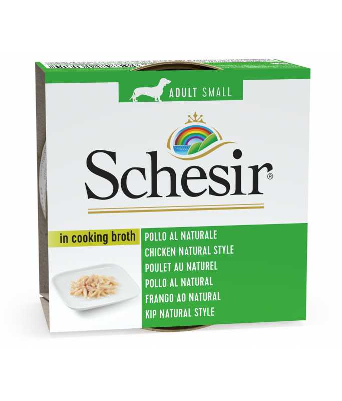 Schesir Dog Wet Food Can-Chicken Natural Style-(Min Order 85g- 14pcs)[Weight - 85g]