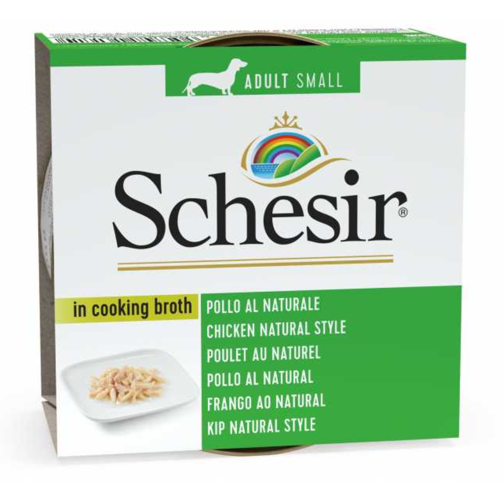 Schesir Dog Wet Food Can-Chicken Natural Style-(Min Order 85g- 14pcs)[Weight - 85g]