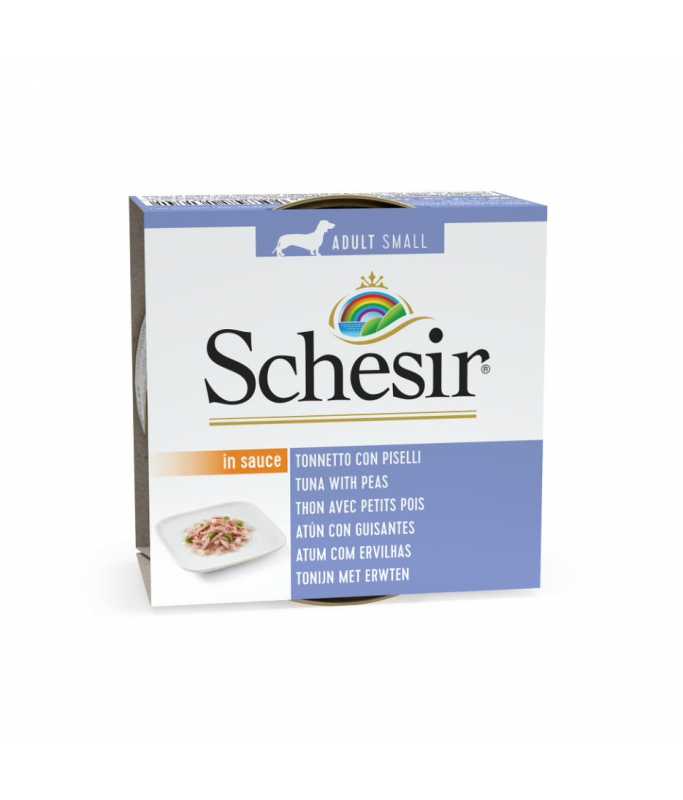 Schesir Dog Wet Food Can-Tuna with Peas-(Min Order 85g- 14pcs)[Weight - 85g]