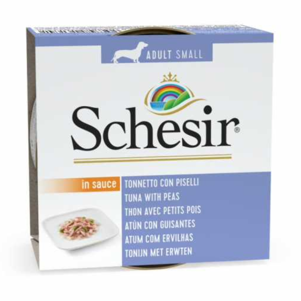Schesir Dog Wet Food Can-Tuna with Peas-(Min Order 85g- 14pcs)[Weight - 85g]