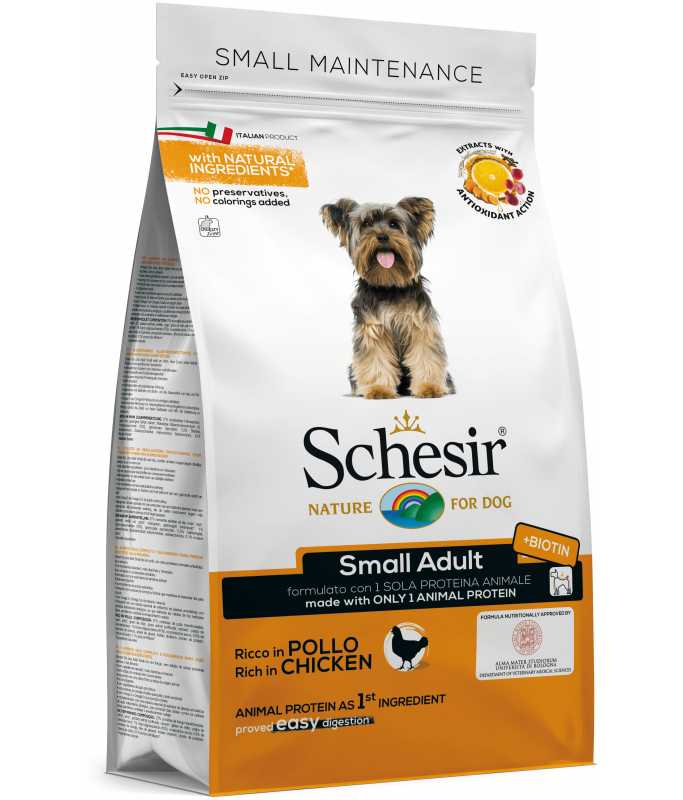 Schesir Dog Dry Food Maintenance Chicken-Small 800g[Weight - 800g]