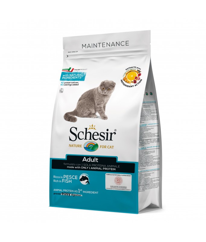 Schesir Cat Dry Food Maintenance with Fish-Adult[Weight - 400g]