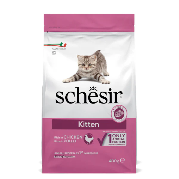 Schesir Dry food for kittens with a single protein source - Kitten Rich in Chicken 400g