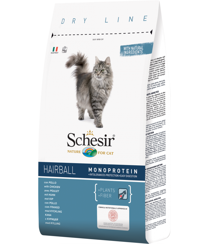 Schesir Cat Dry Food Hairball with Chicken[Weight - 400g]