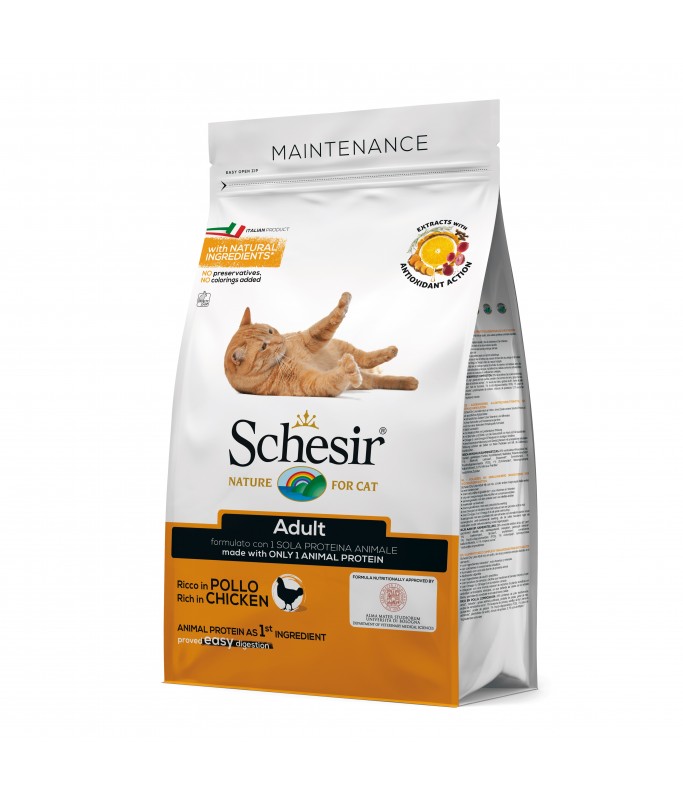 Schesir Cat Dry Food Maintenance with Chicken-Adult[Weight - 1.5kg]