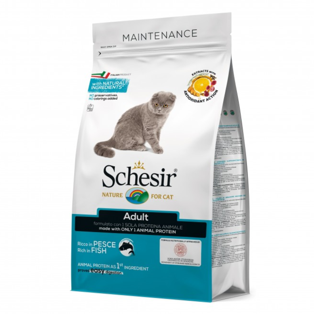 Schesir Cat Dry Food Maintenance with Fish-Adult[Weight - 1.5kg]