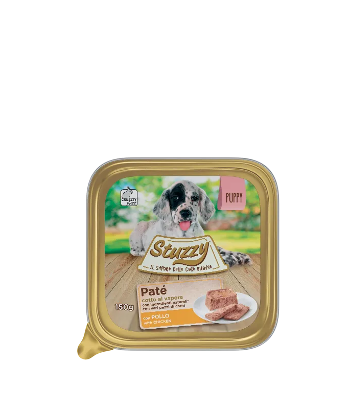 Stuzzy Classic Dog Paté for Puppies with Chicken 150g Alutray (Min Order 150g- 22pcs)[Weight - 150g]