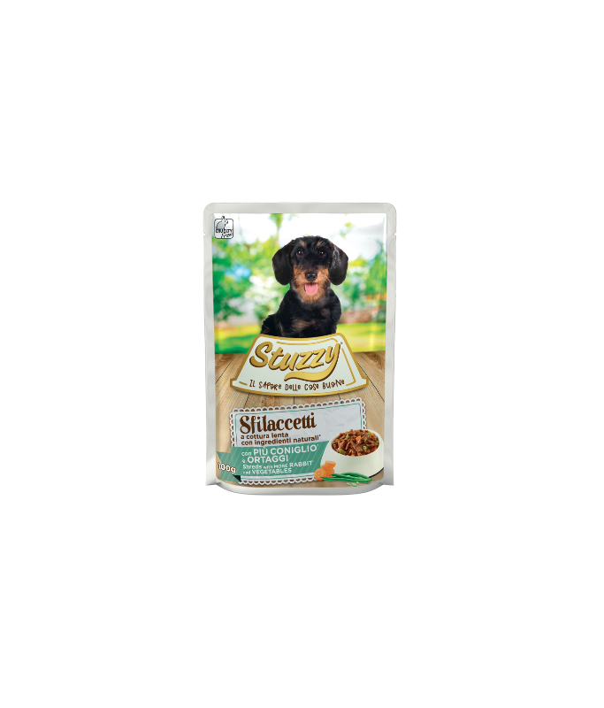 Stuzzy Dog Shreds with Rabbit and Vegetables 100g Pouch (Min Order 100g – 24pcs)[Weight - 100g]