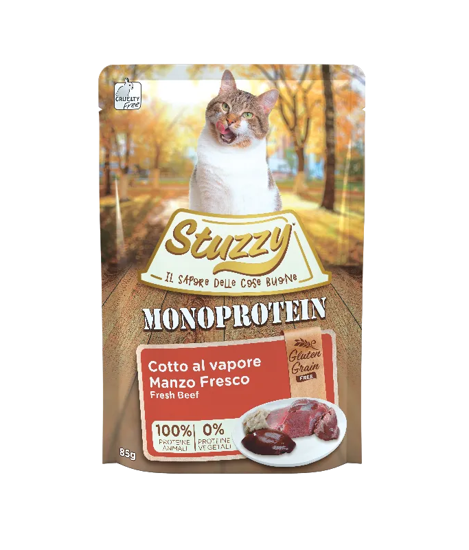 Stuzzy Cat Pouch Grain Free Monoprotein Beef (Min Order 85g- 16pcs)[Weight - 85g]