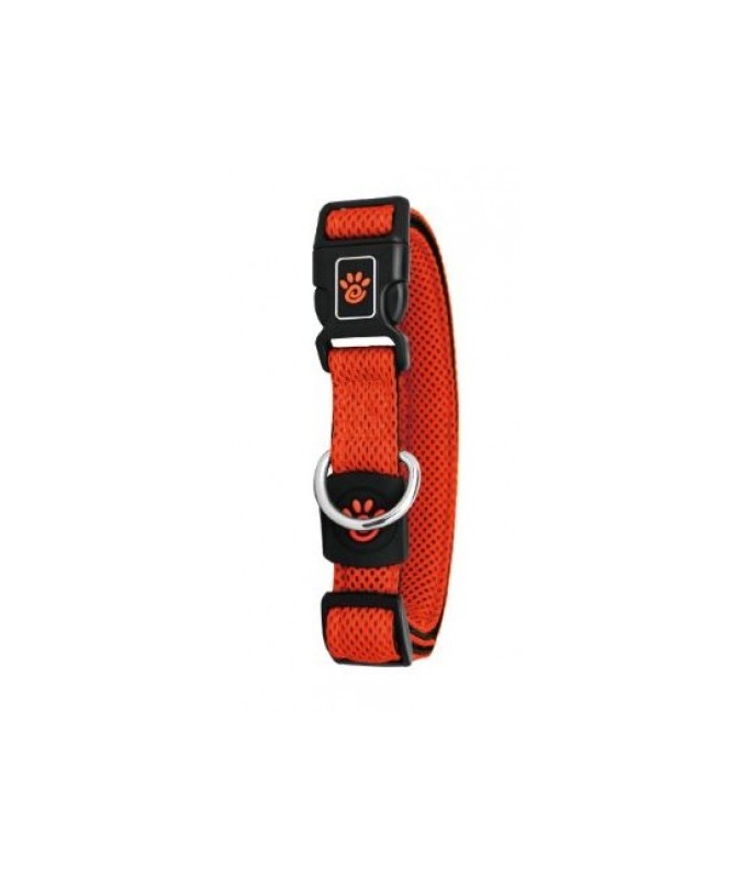 Doco Puffy Mesh Collar (DCA102)[Color - Orange, Size - M]