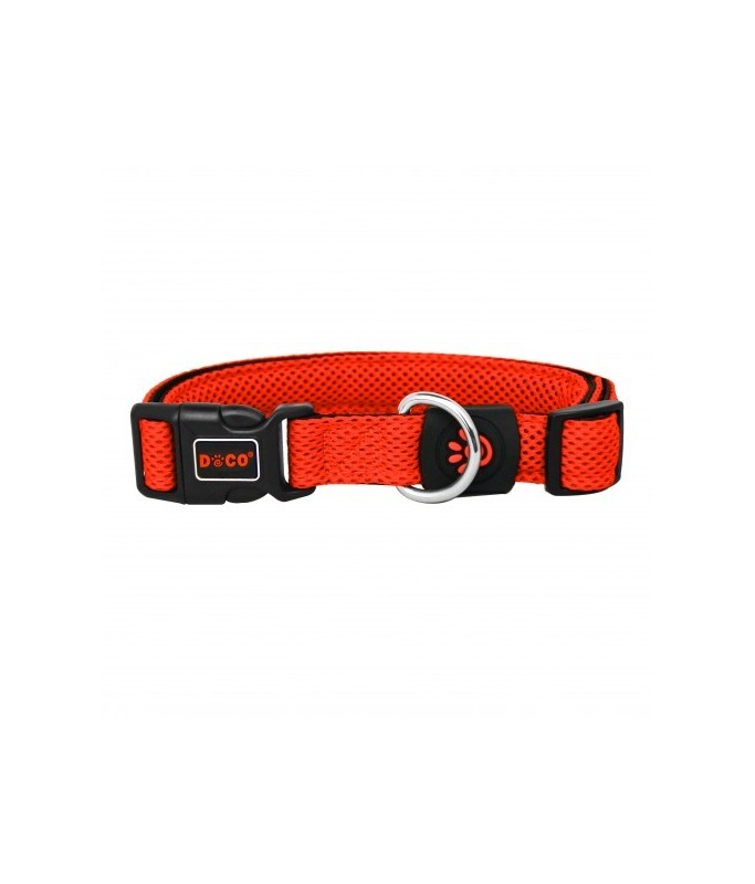 Doco Puffy Mesh Collar (DCA102)[Color - Orange, Size - S]