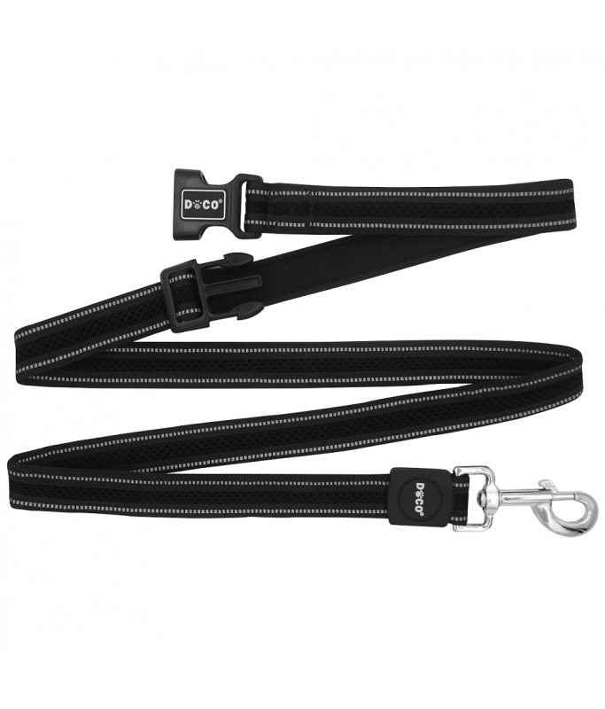 DOCO® Athletica Easy-Snap Air Leash 6ft (DCA1372)[Color - Black, Size - S]