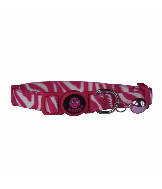 DOCO® LOCO Cat Collar Pattern Printed (DCAT002)[Texture - Pink Zebra]