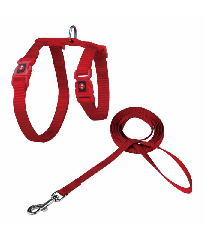 DOCO® Signature Cat Harness + Leash (DCAT201+1072)[Color - Maroon, Size - XS]