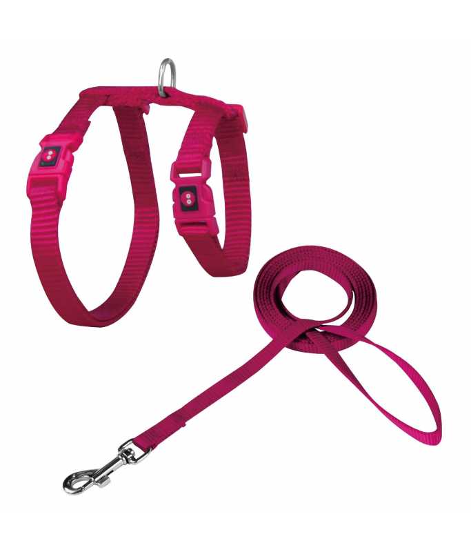 DOCO® Signature Cat Harness + Leash (DCAT201+1072)[Color - Pink, Size - XS]