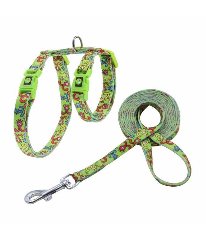 DOCO® LOCO Cat Harness + Leash Combo - Printed Pattern 6ft (DCAT202+2072)[Size - XS, Color - AT]