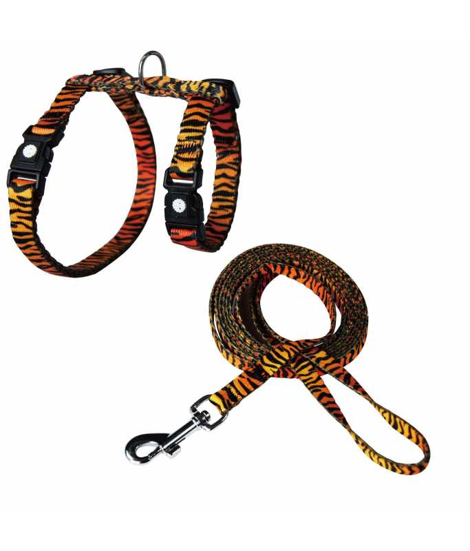 DOCO® LOCO Cat Harness + Leash Combo - Printed Pattern 6ft (DCAT202+2072)[Size - XS, Color - P]