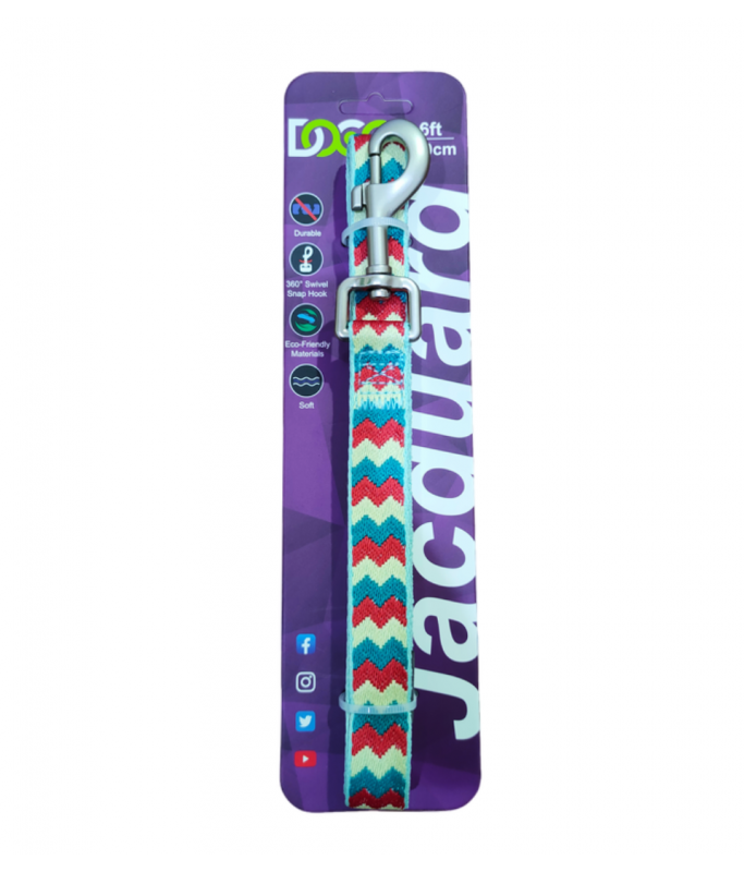 DOCO® Stitched- Weaved Dog Leash 6ft (DCJ1072)[Size - M/L, Color - D11]