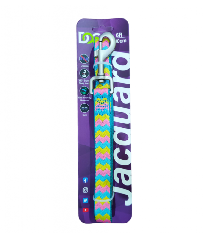 DOCO® Stitched- Weaved Dog Leash 6ft (DCJ1072)[Size - M/L, Color - D24]