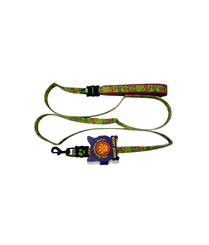 DOCO® LOCO Leash - 6ft (DCL1072)[Texture - Green Monster, Size - L]