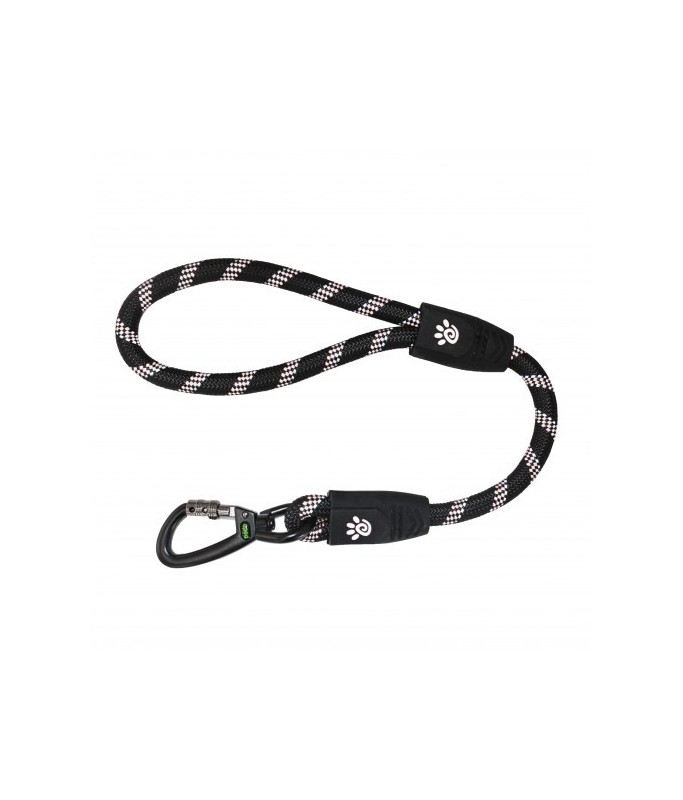 DOCO Reflective Traffic Rope Leash - Click & Lock Snap - 20 inch (Large)-DCROPE5020[Color - Black]