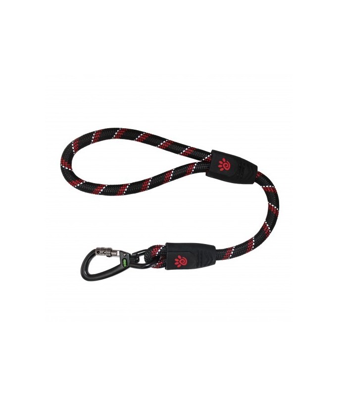 DOCO Reflective Traffic Rope Leash - Click & Lock Snap - 20 inch (Large)-DCROPE5020[Color - Red]