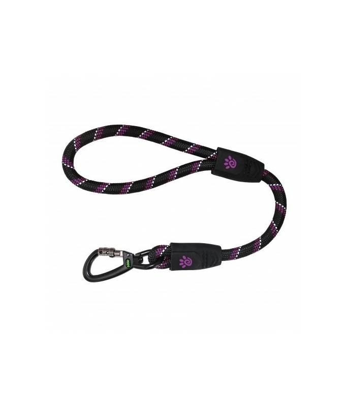 DOCO Reflective Traffic Rope Leash - Click & Lock Snap - 20 inch (Large)-DCROPE5020[Color - Pink]