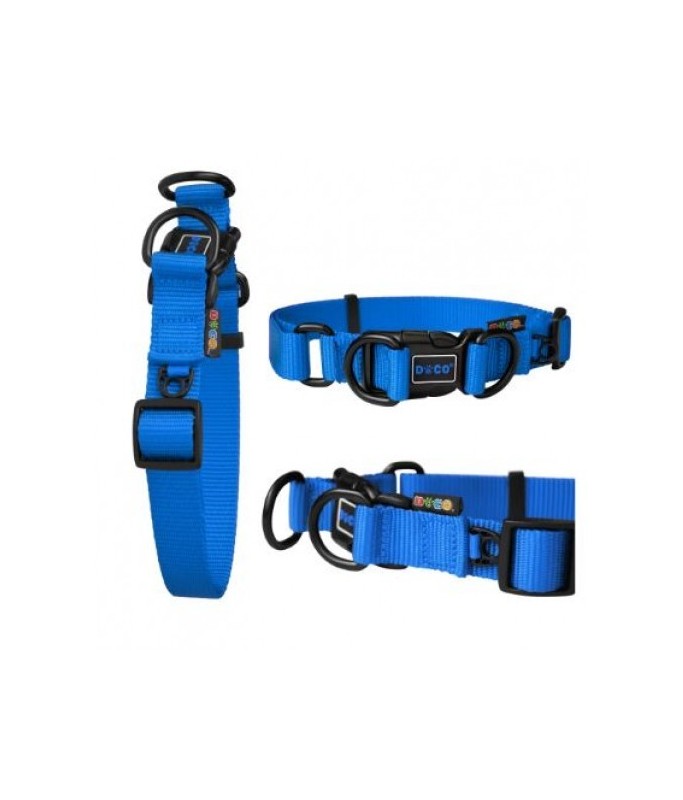 DOCO Double D (DD) - Ring Nylon Collar (DCS005)[Color - Blue, Size - XL]