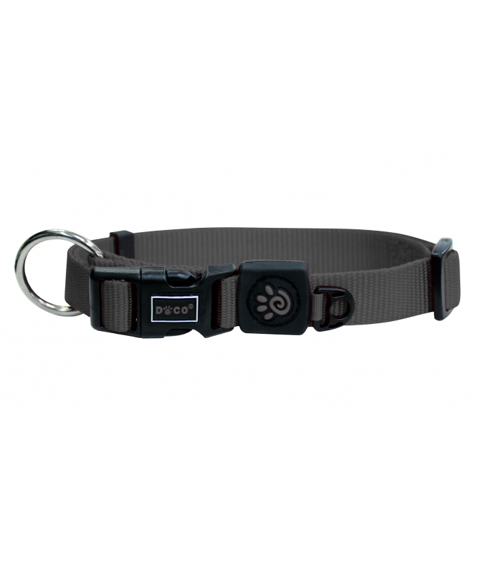 DOCO Signature O - Ring Collar - 2.0 x 35-51cm[Color - Grey, Size - M]