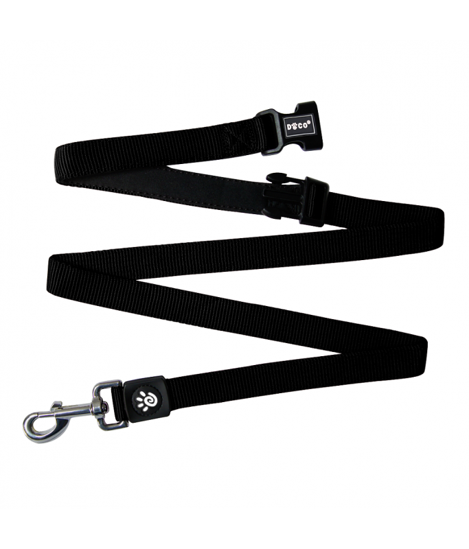 DOCO® Easy-Snap -HANDS FREE Leash 6ft (DCS2072)[Color - Black, Size - M]