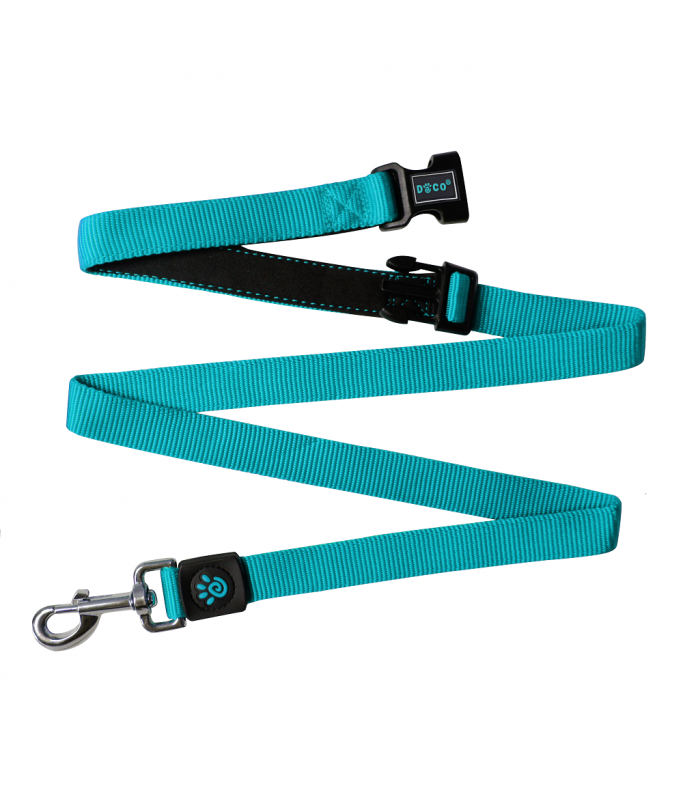 DOCO® Easy-Snap -HANDS FREE Leash 6ft (DCS2072)[Color - Light Blue, Size - M]