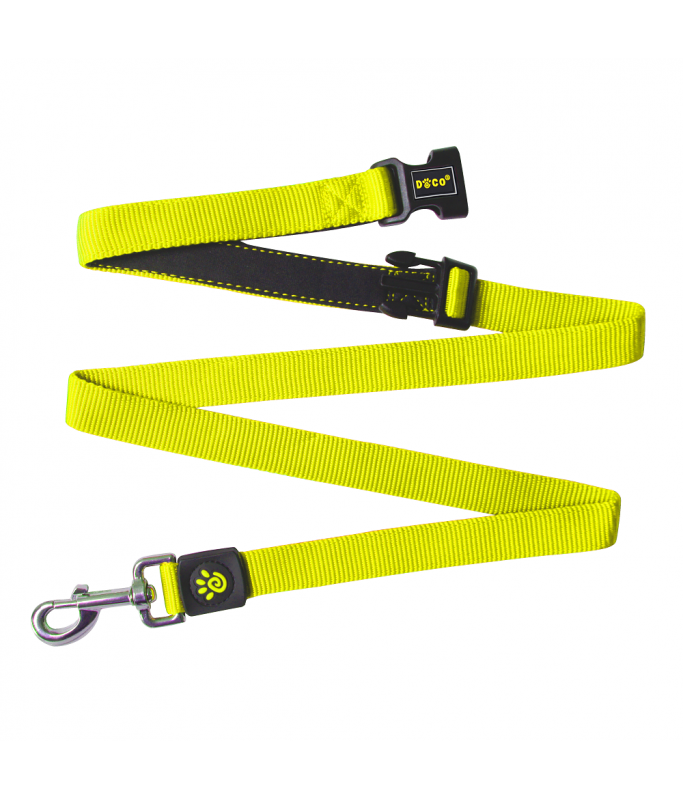 DOCO® Easy-Snap -HANDS FREE Leash 6ft (DCS2072)[Size - L, Color - Safety Lime]