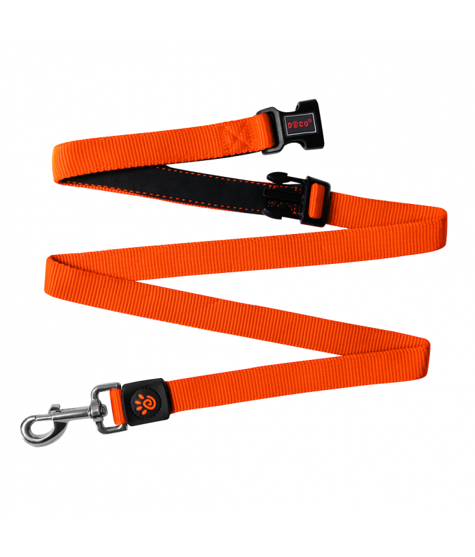 DOCO® Easy-Snap -HANDS FREE Leash 6ft (DCS2072)[Size - M, Color - Safety Orange]