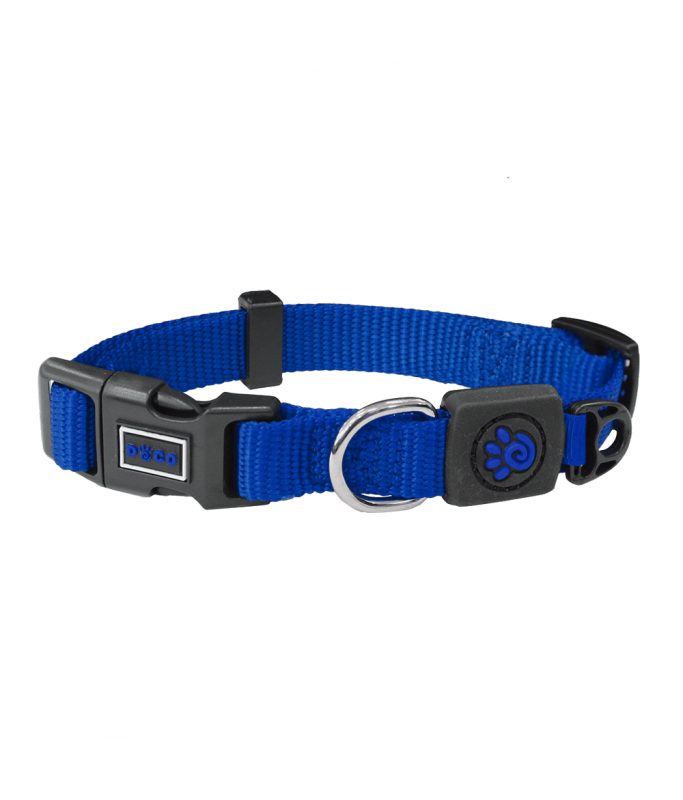 DOCO Signature Nylon Collar - 1.0 x 21-30cm [Color - Blue, Size - XS]