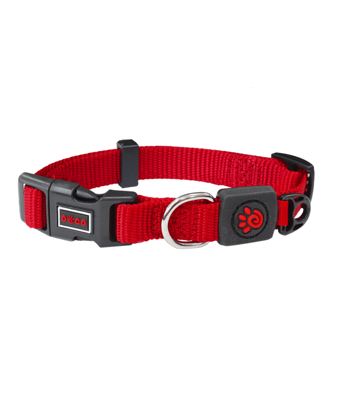 DOCO Signature Nylon Collar (DCSN002)[Color - Maroon, Size - M]