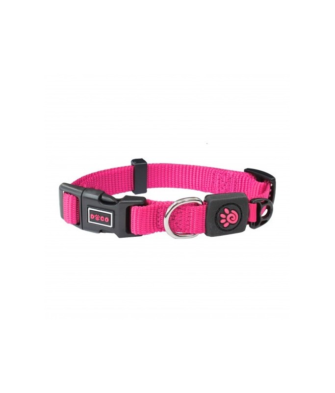 DOCO Signature Nylon Collar (DCSN002)[Color - Pink, Size - XS]