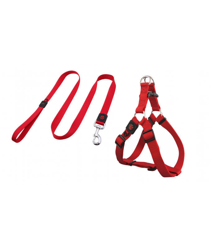 DOCO® Signature Step-In Harness+Nylon Leash - 4ft (DCSN202+1048)[Color - Maroon, Size - M]