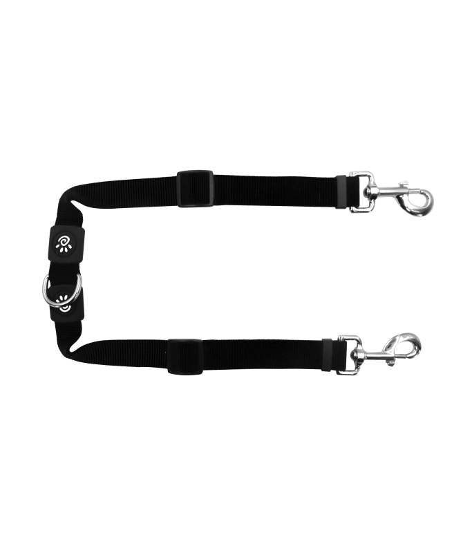 DOCO® Signature Coupler Nylon Dog Leash - Adjustable Length (DCSX2)[Color - Black, Size - S]