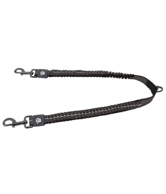 DOCO® VARIO Bungee Coupler Nylon Dog Leash - BUNGEE CORD (DCVX2)[Color - Grey, Size - M]