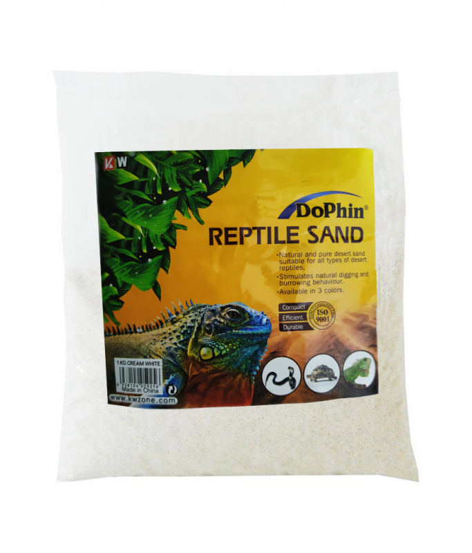 KW Zone Dophin Reptile Sand 1kg[Color - Cream White]