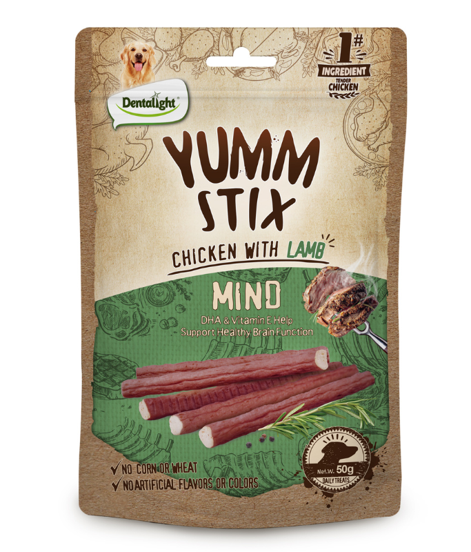 Dentalight Yumm Stix Dog Treat 50g - Chicken With Lamb