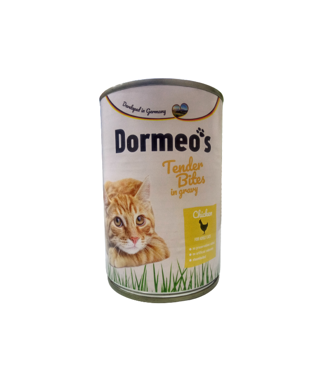 Dormeos Cat Wet Food Chicken Tender Bites In Gravy - 415 g[Weight - 415g]