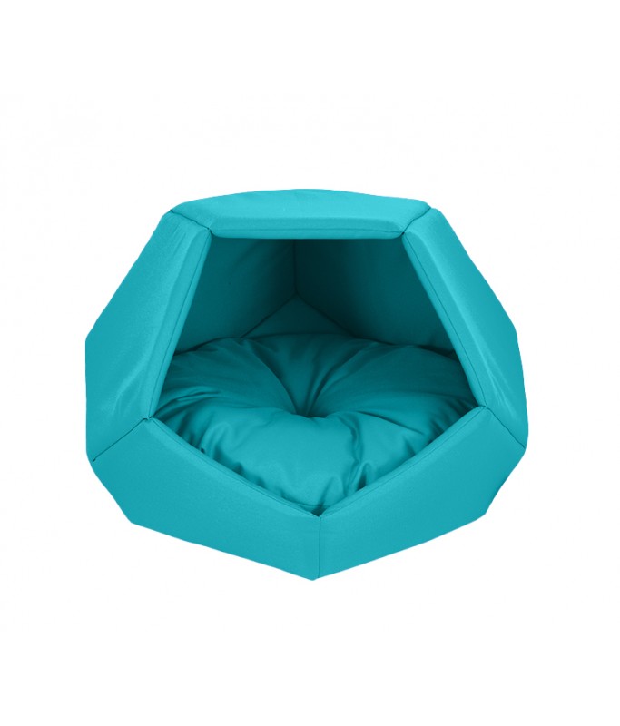 Empets Cubby House With Cushion Basic (60x60x44cm)[Color - Light Blue, Dimension - 60x60x44cm]