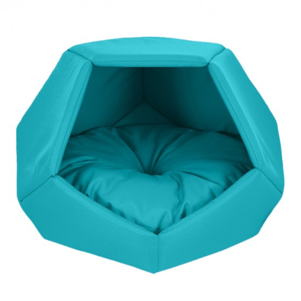 Empets Cubby House With Cushion Basic (60x60x44cm)[Color - Light Blue, Dimension - 60x60x44cm]