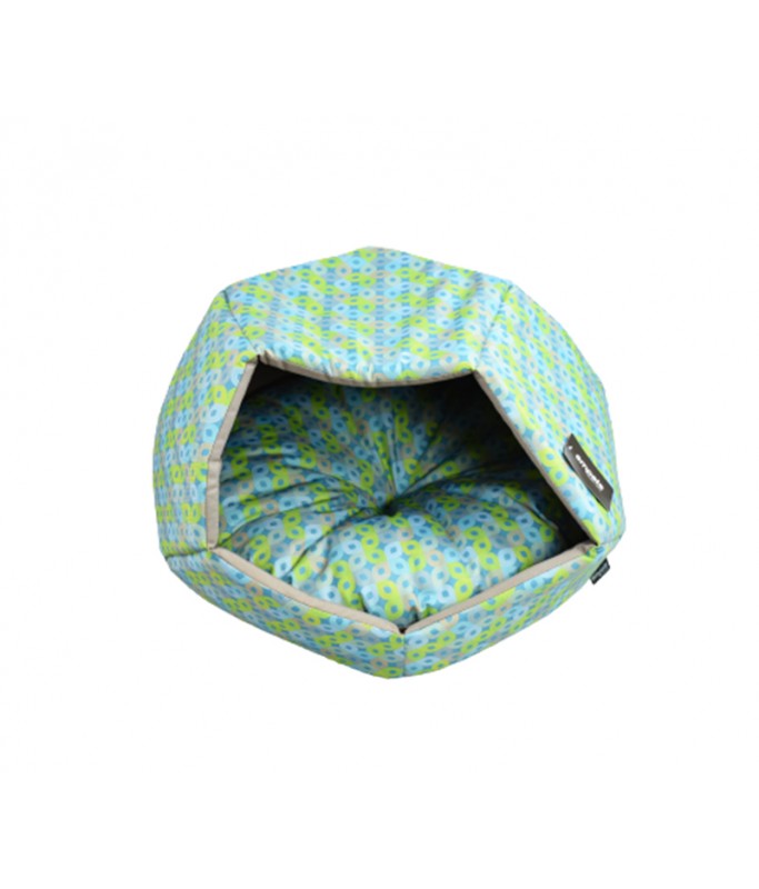 Empets Cubby House With Cushion  Modern (60x60x44cm)[Dimension - 60x60x44cm, Texture - Printed Light Green]