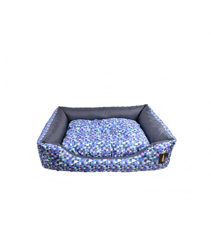 Empets Couch Bed Modern[Dimension - 55x42x16cm, Texture - Printed Blue]